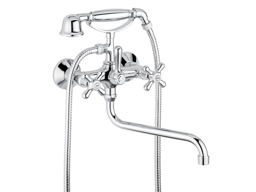 Хромированный латунный настенный смеситель для ванны Bugnatese Old ' 800 ARCH-00139672