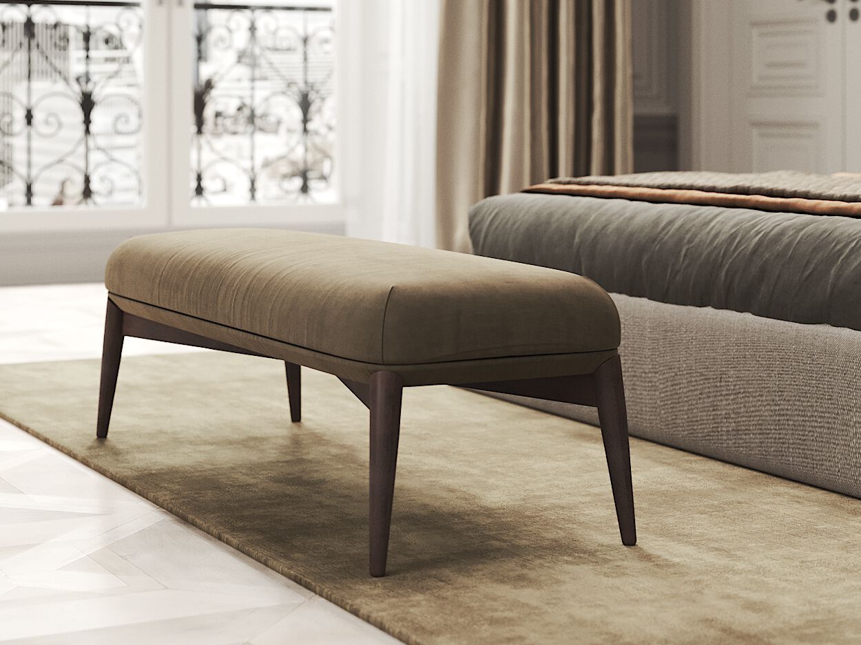 Мягкая скамейка из ткани PRADDY Natur ARCH-00123467 - Вид №2