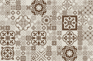 530 050 14 Печатный пробковый пол с разным дизайном Retile Brown GRANORTE Vita Decor