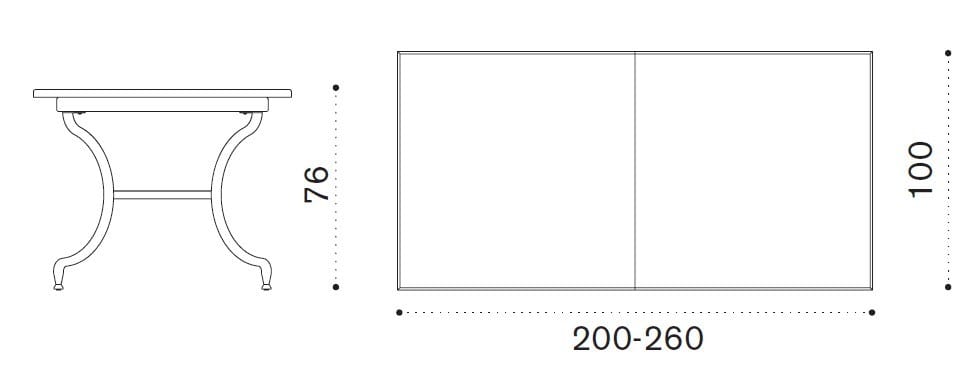 Стальной прямоугольный садовый стол Ethimo эликсир ARCH-00048307 - Вид №4