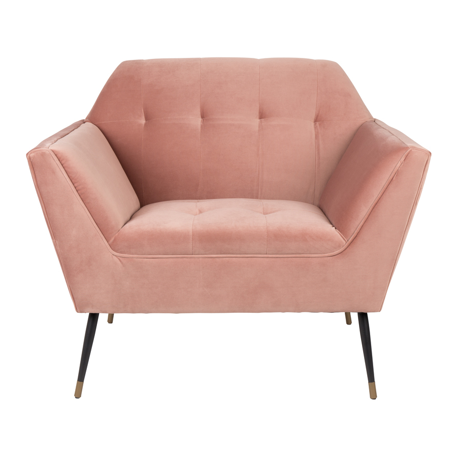 Кресло Kate розовое низкое под бархат Dutchbone 3100061 - Вид №3