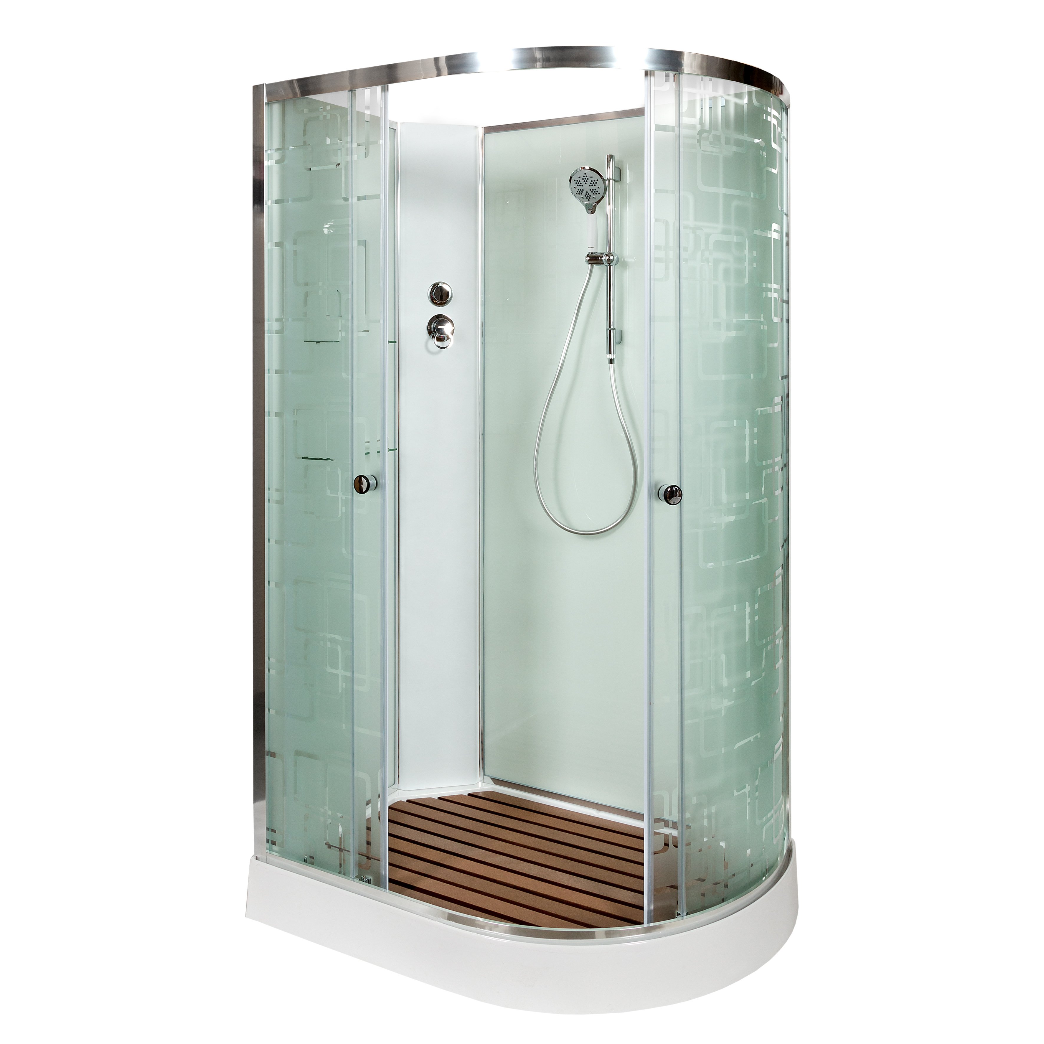 ЕМ4512 L N LED Душевая кабина DETO Серия EM ЕМ1511 L N (без крыши) - Вид №1