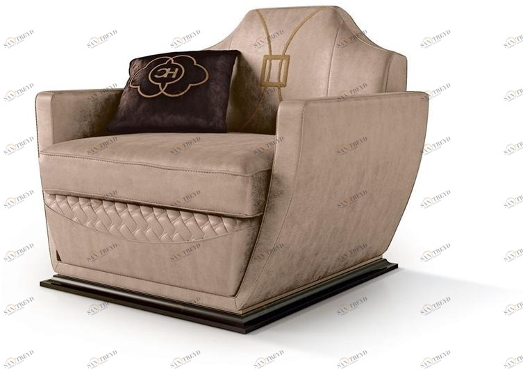 Carpanese Home Бархатное кресло с подлокотниками Contemporary 7037