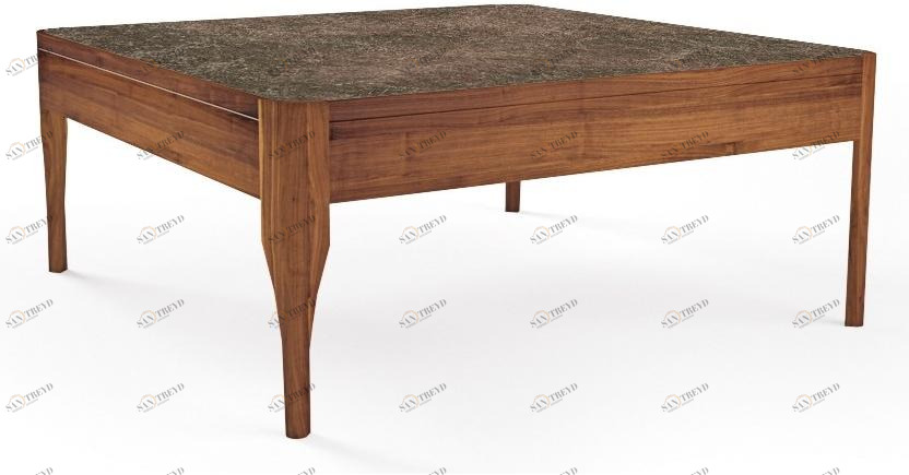 Oliver B. Низкий квадратный журнальный столик из массива дерева Oliver b. casa sun-id-1496178