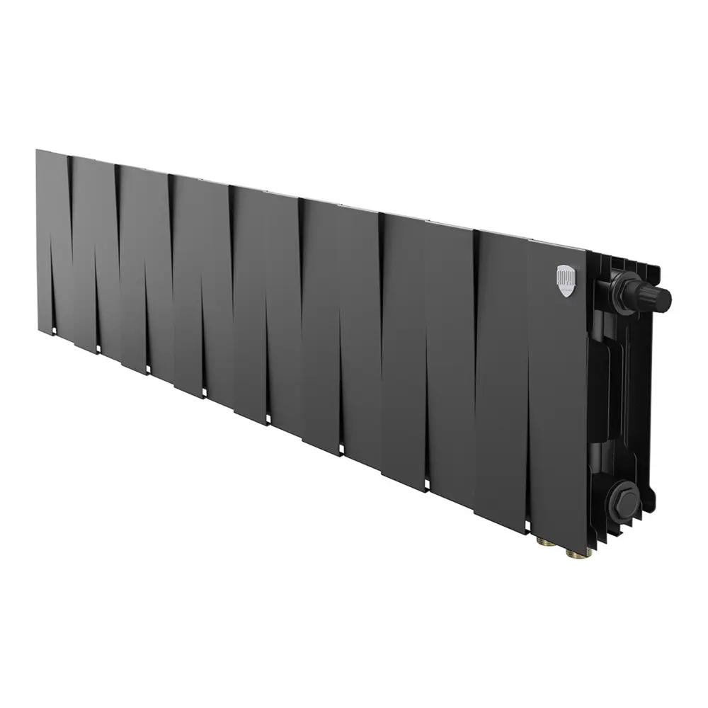 Радиатор секционный Royal Thermo PianoForte VDR80 200/10 16 секций нижнее правое подключение биметалл черный 89408788 STLM-2111498  - Вид №1