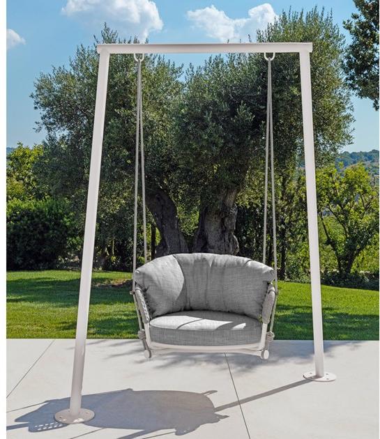 Talenti Подвесное садовое кресло из ткани с подлокотниками Moon alu sun-id-1399297 - Вид №1