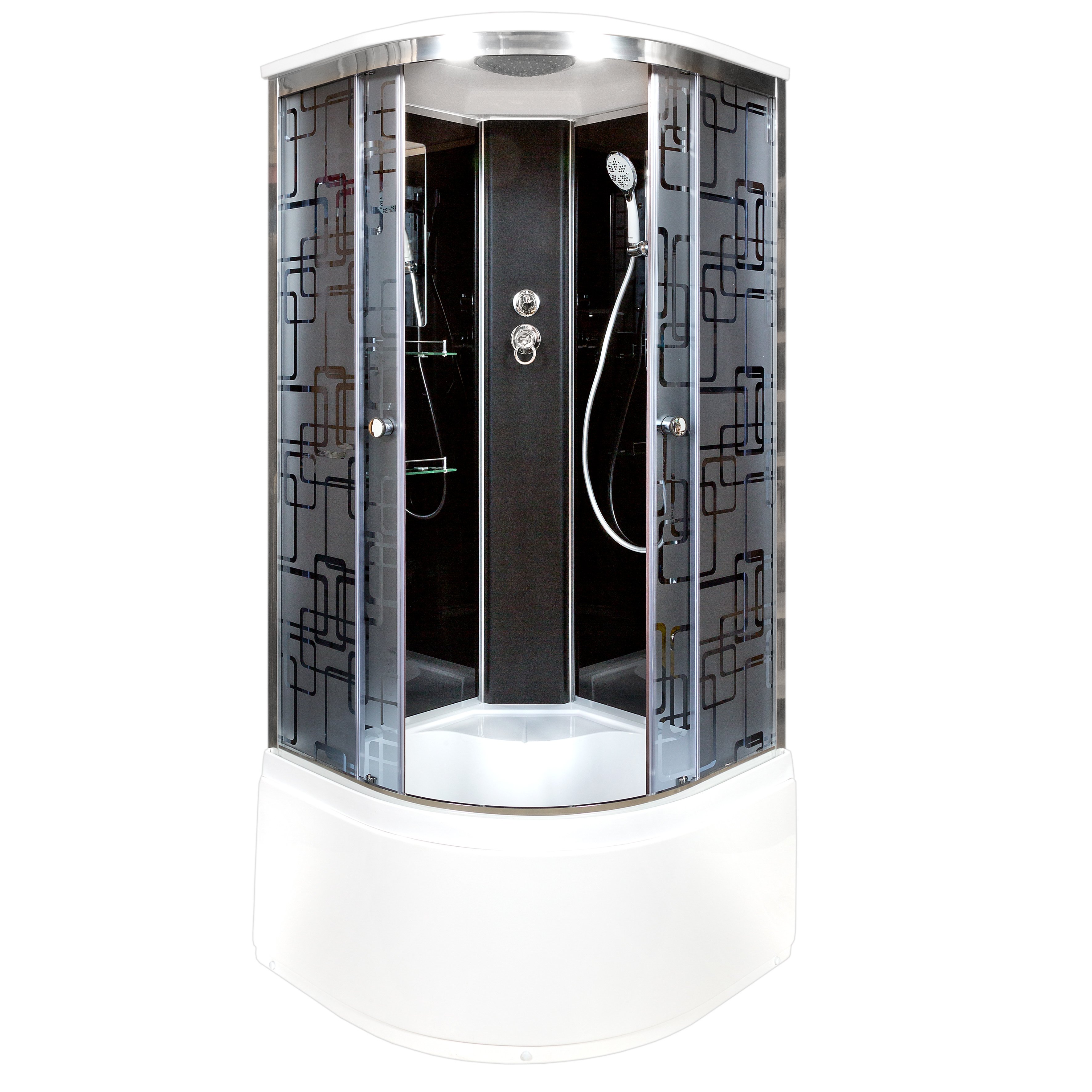 ЕМ1511 RLED с гм. Душевая кабина DETO Серия EM BМ4510 стандартная BLACK - Вид №17