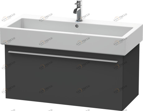 XL604504949 Тумбочка подвесная X-Large #XL6045 750 x 443 мм Графит матовый, декор Duravit