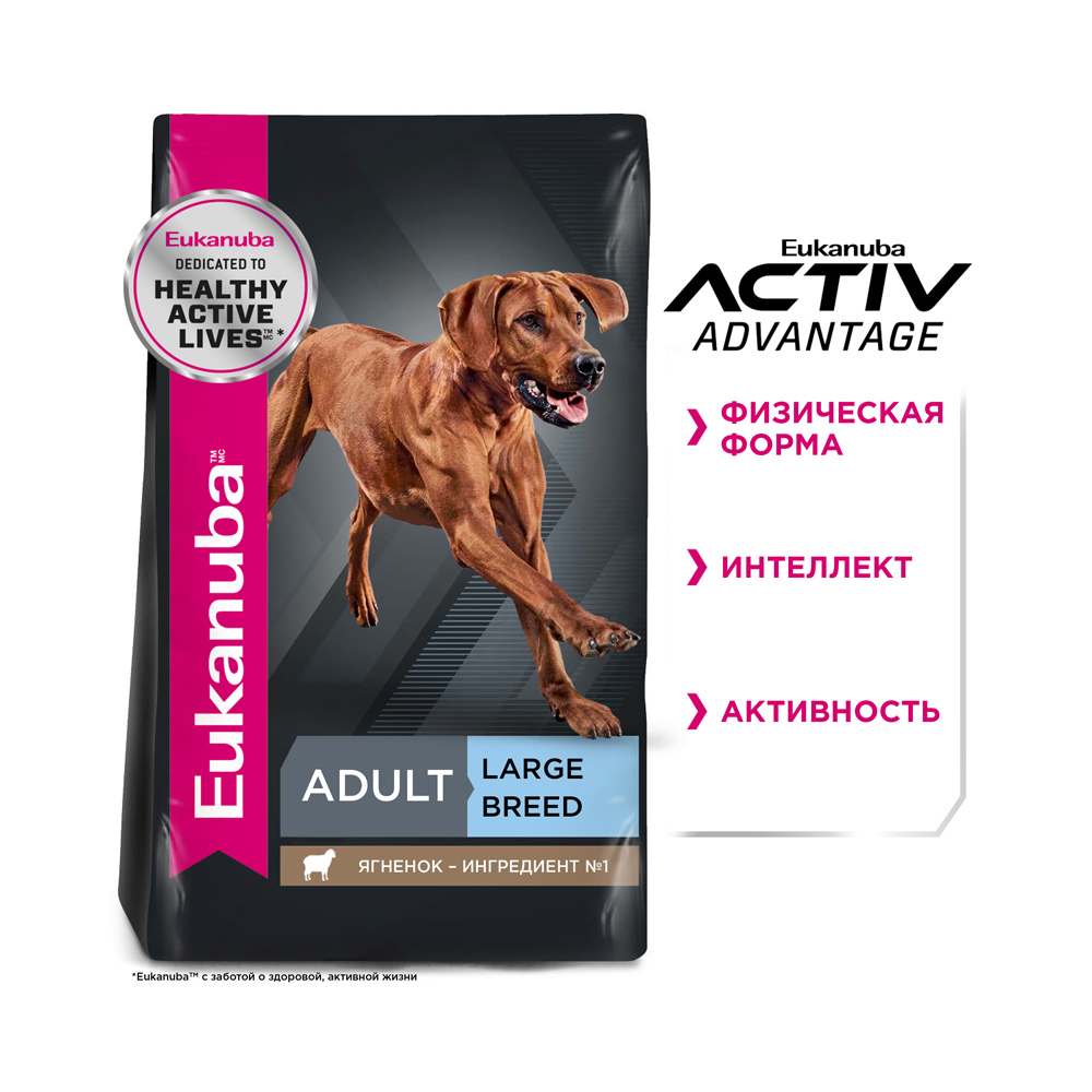 ПР0023010 Корм для собак для крупных пород ягненок, рис сух. 2,5кг Eukanuba  - Вид №5