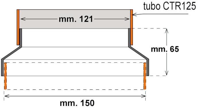 First Corporation Редукционный конус в абс La ventilazione Crc150b - Вид №1