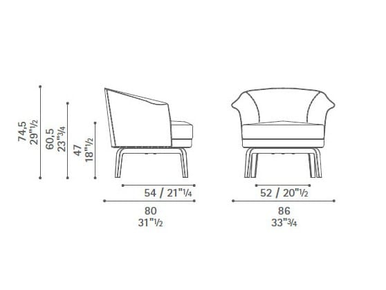 Кожаное кресло Poltrona Frau коллекция - диваны и кресла ARCH-00024628 - Вид №2