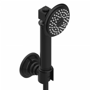 U9F-52A Душ ручной стильный встраиваемый в стену, шланг и стационарный кронштейн Thg-paris West coast с ручками-рукоятками с чёрным ониксом Покрытие PVD бронза