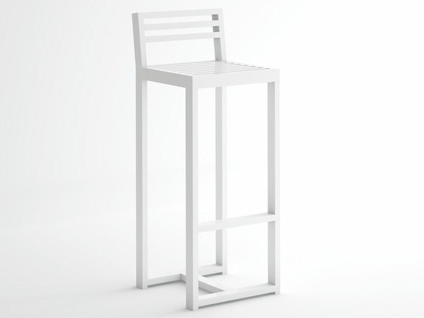 GANDIABLASCO Табурет высокий алюминиевый со спинкой Dna sun-id-1403446 - Вид №2