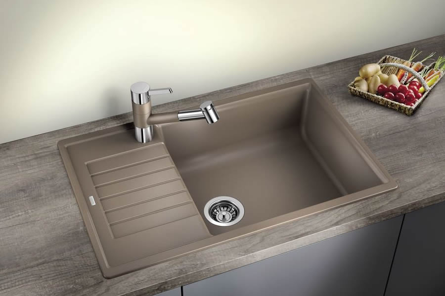 523282 Кухонная мойка Blanco Zia XL 6 S Compact кофе  Blanco Zia Кофе