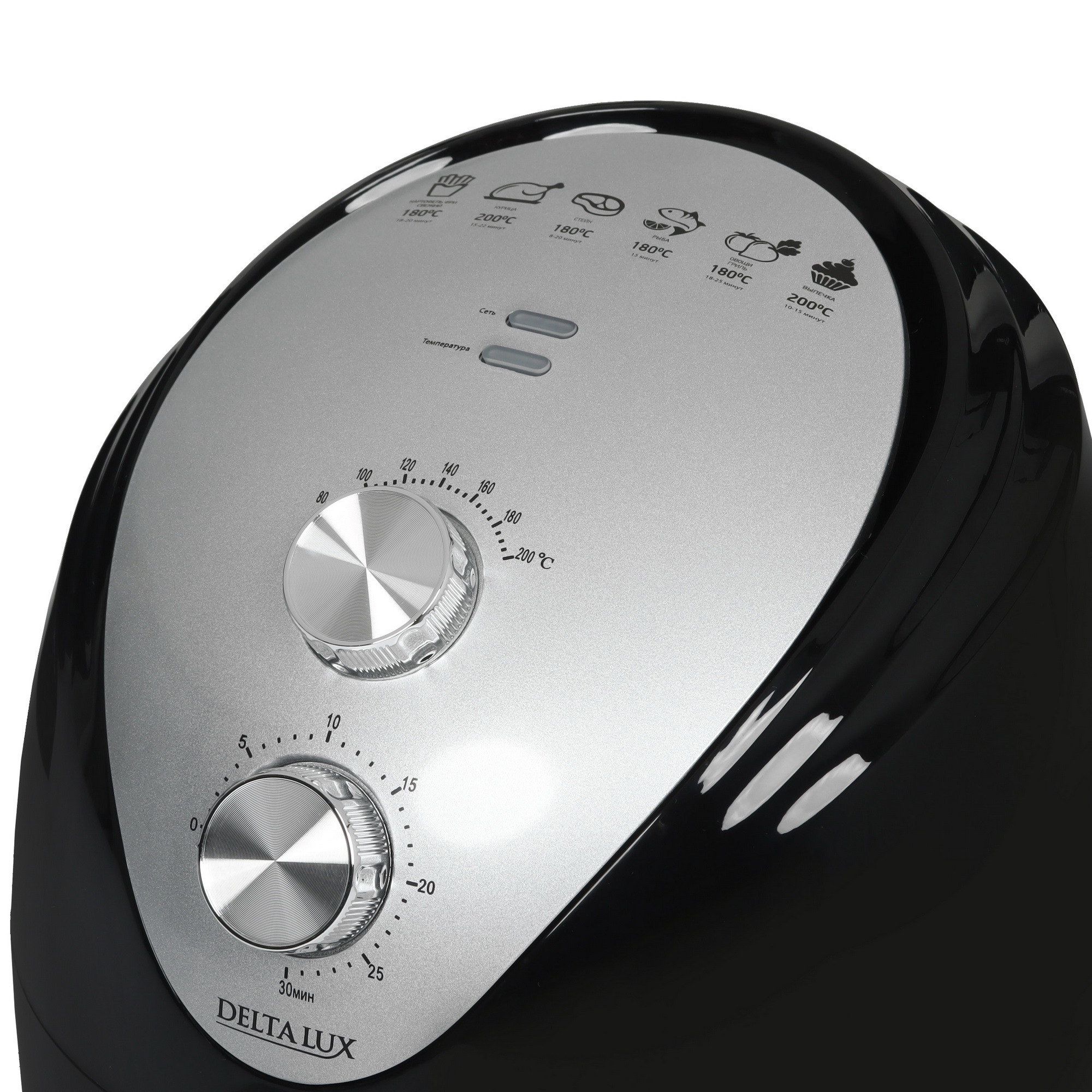 5354136 Аэрогриль DELTA LUX DE-6101 черный STDN-0038575 - Вид №4