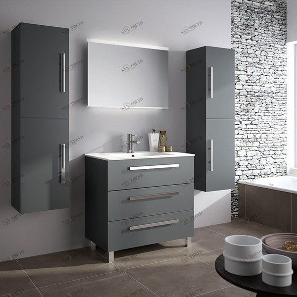 КОМПЛЕКТ МЕБЕЛИ FUSSION CHROME 80 СМ GLOSS GREY SALGAR 23247