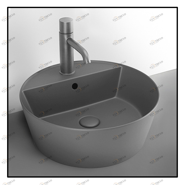 HALAT45BR Накладная раковина на столешницу  круглая Ceramica Cielo 