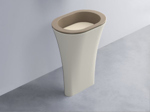 AMLA65-AN+AMPILO-LN+AMCOLO-TL Раковина Amedeo Ovale отдельностоящая cielo Enjoy + Amedeo