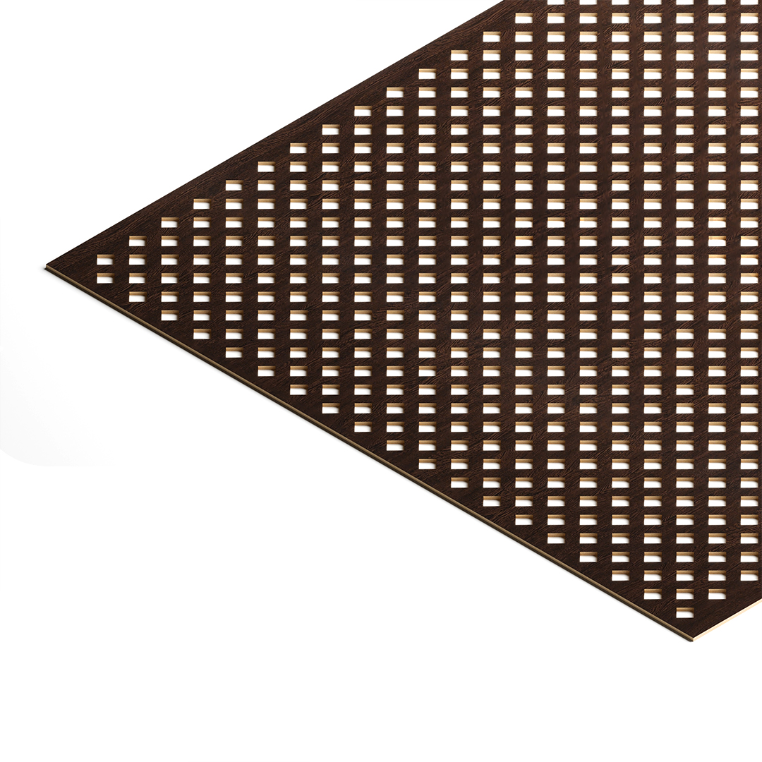 Панель декоративная перфорированная без рамки 1112х512 мм Глория венге STELLA STSR-174