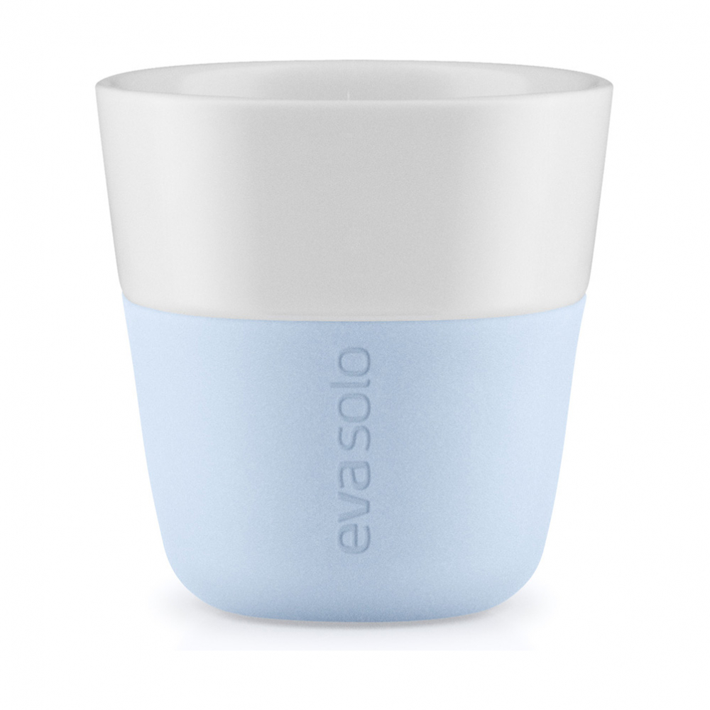 EVA SOLO 501085 Чашки для эспрессо, 80 мл, 2 шт, голубой Фарфор, силикон  - Вид №2