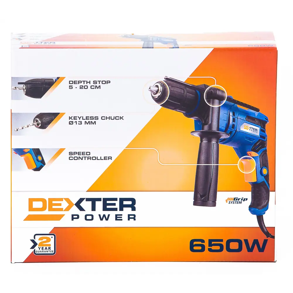 Дрель ударная Dexter Power PC650ID, 650 Вт STLM-2039932 - Вид №6