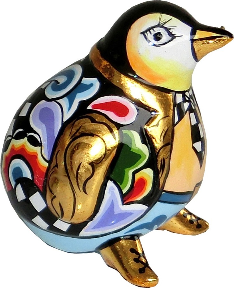 10649759 Goebel Скульптуpа  "Пингвин "Финн"" 9см Композит 