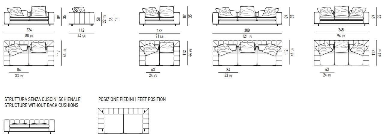 Ткань диван Minotti Freeman ARCH-00060440 - Вид №16