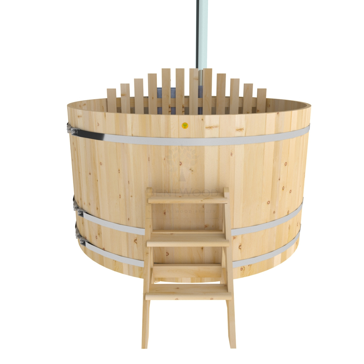 1614 Фурако из кедра D=2.1 с внутренней печкой. Высота 1,2м. Исполнение "Стандарт". Alyarus  - Вид №2