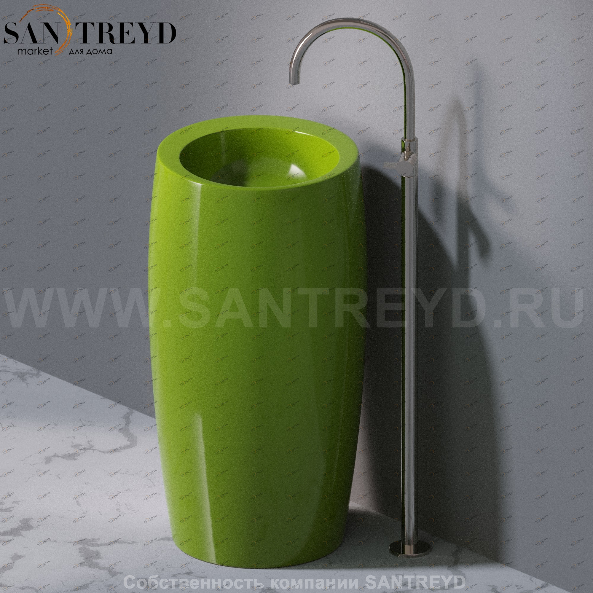 L100T0R0VT.121 Напольная раковина стоящая круглая A. e T. Italia SPOT AeT ITALIA TOTEM