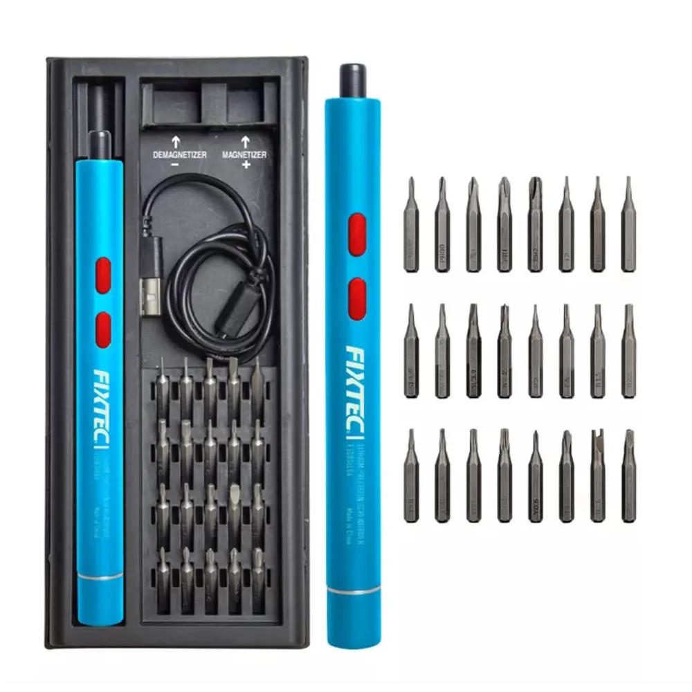 91292354 Отвертка аккумуляторная Fixtec FSD036L04, 3.6 В Li-Ion 1.2 Ач в комплекте с набором бит 20 шт STLM-0845901