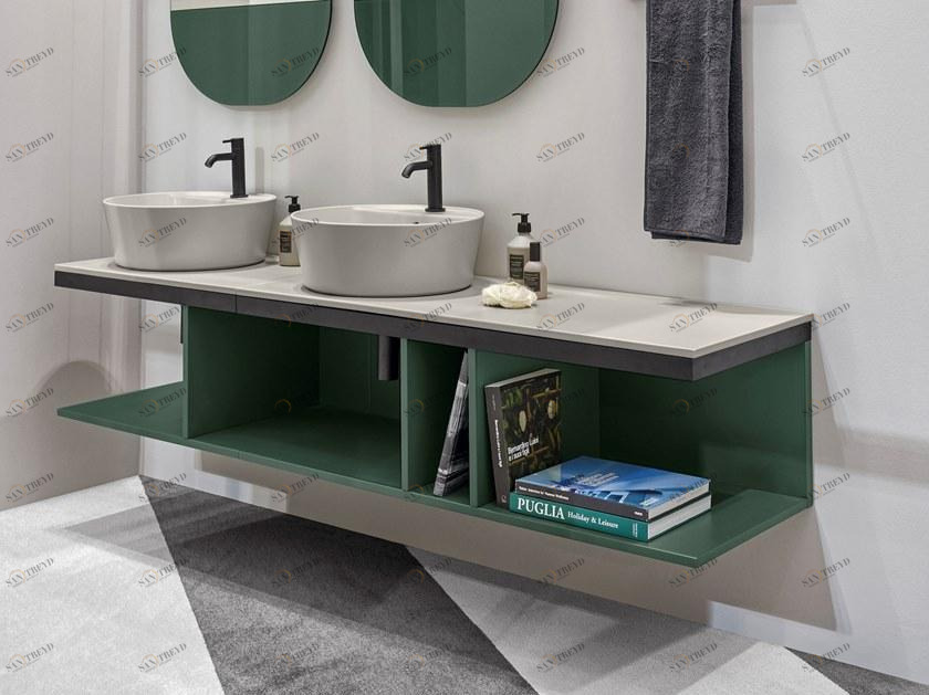 Ceramica Cielo Настенная модульная лакированная тумба под умывальник sun-id-1496165