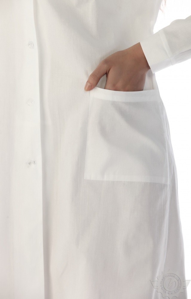 61695 Халат женский белый  Медицинская одежда  размер 56-58/158-164 Спецодежда  - Вид №2