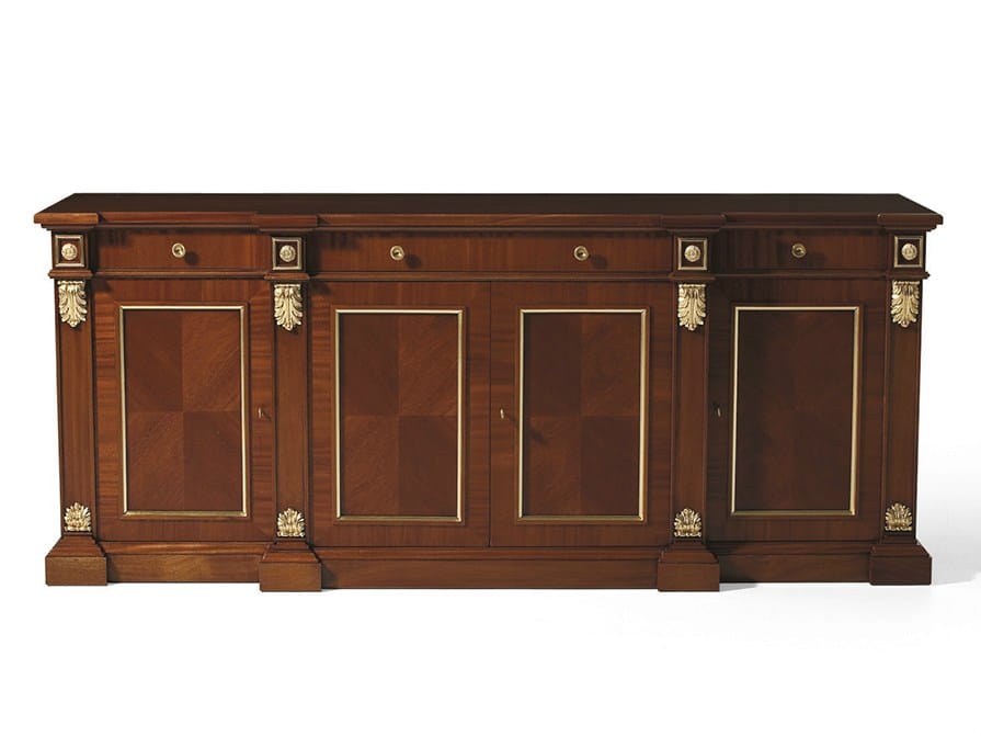 Шкаф из красного дерева с дверцами OAK Галерея ARCH-00039683