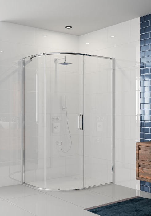 Душевой уголок асимметричный AR81Q1280 Merlyn Arysto Хромированный 