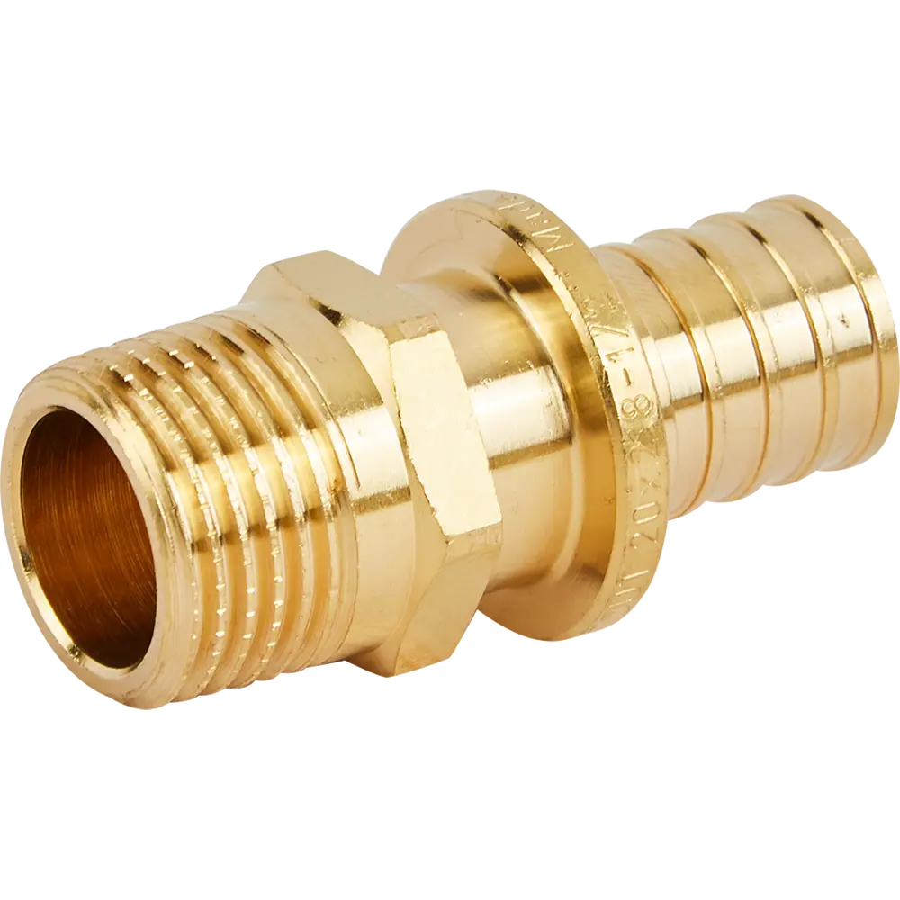 Переходник STOUT 20x1/2" для трубопроводов из никелированной латуни 82197777 STLM-0021688