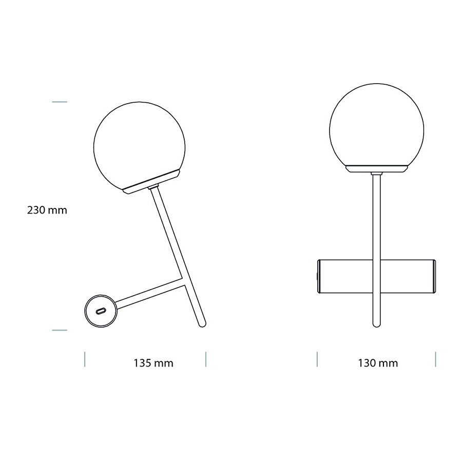1755139 MENU Настольная лампа Phare Светло-серый  - Вид №5