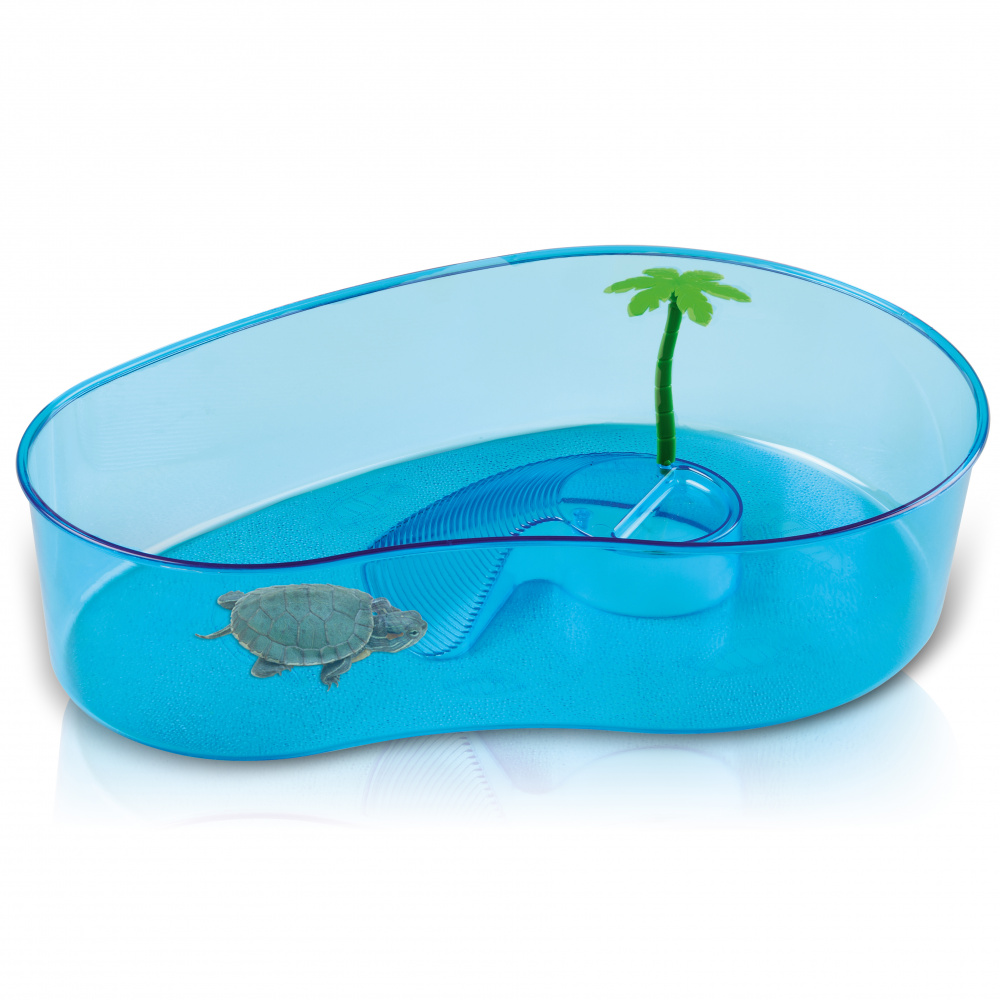 ПР0037817 Бассейн для черепах Virgola пластиковый фигурный 40х27х9см IMAC 