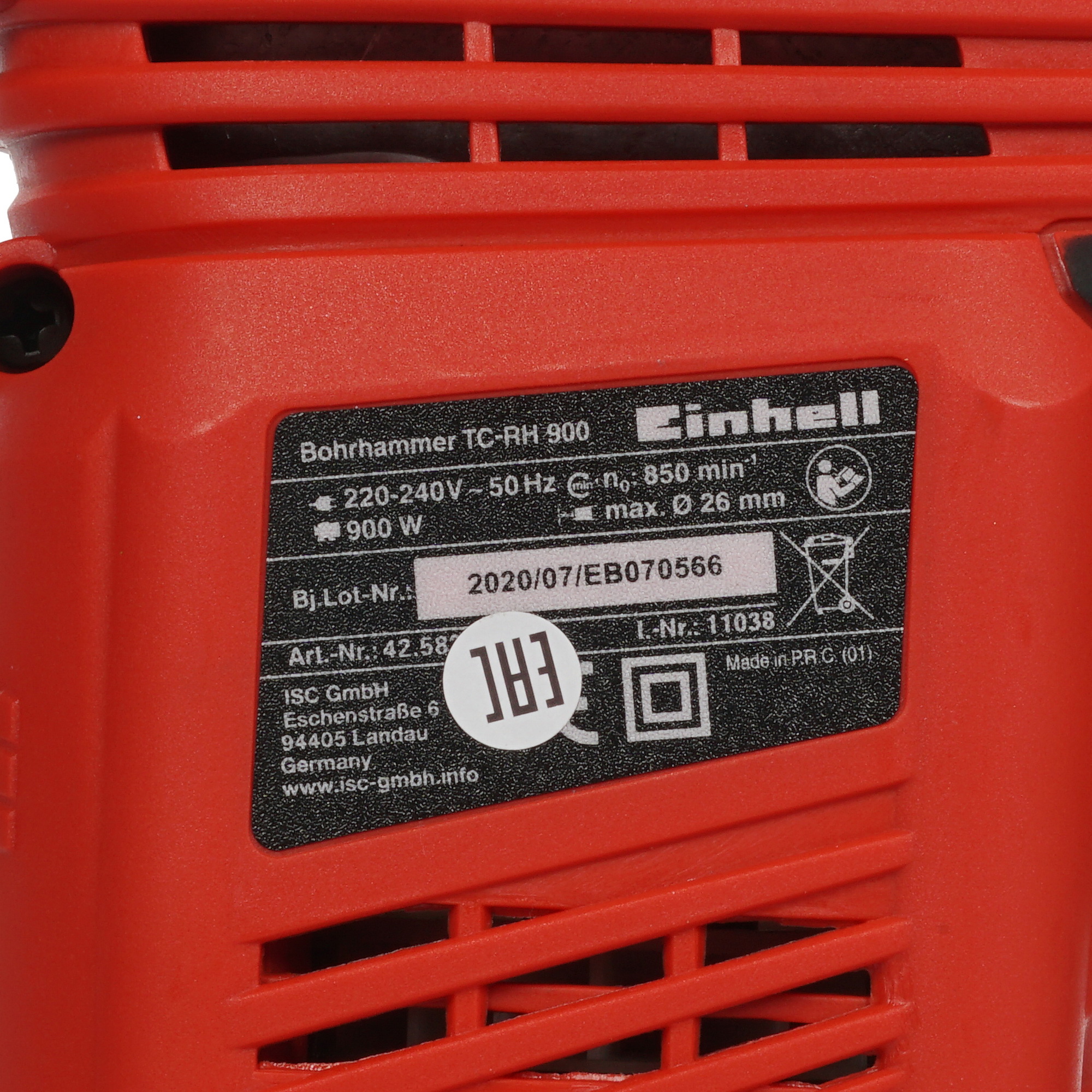 Перфоратор Einhell TC-RH 900 5311651 STDN-0133742 - Вид №2