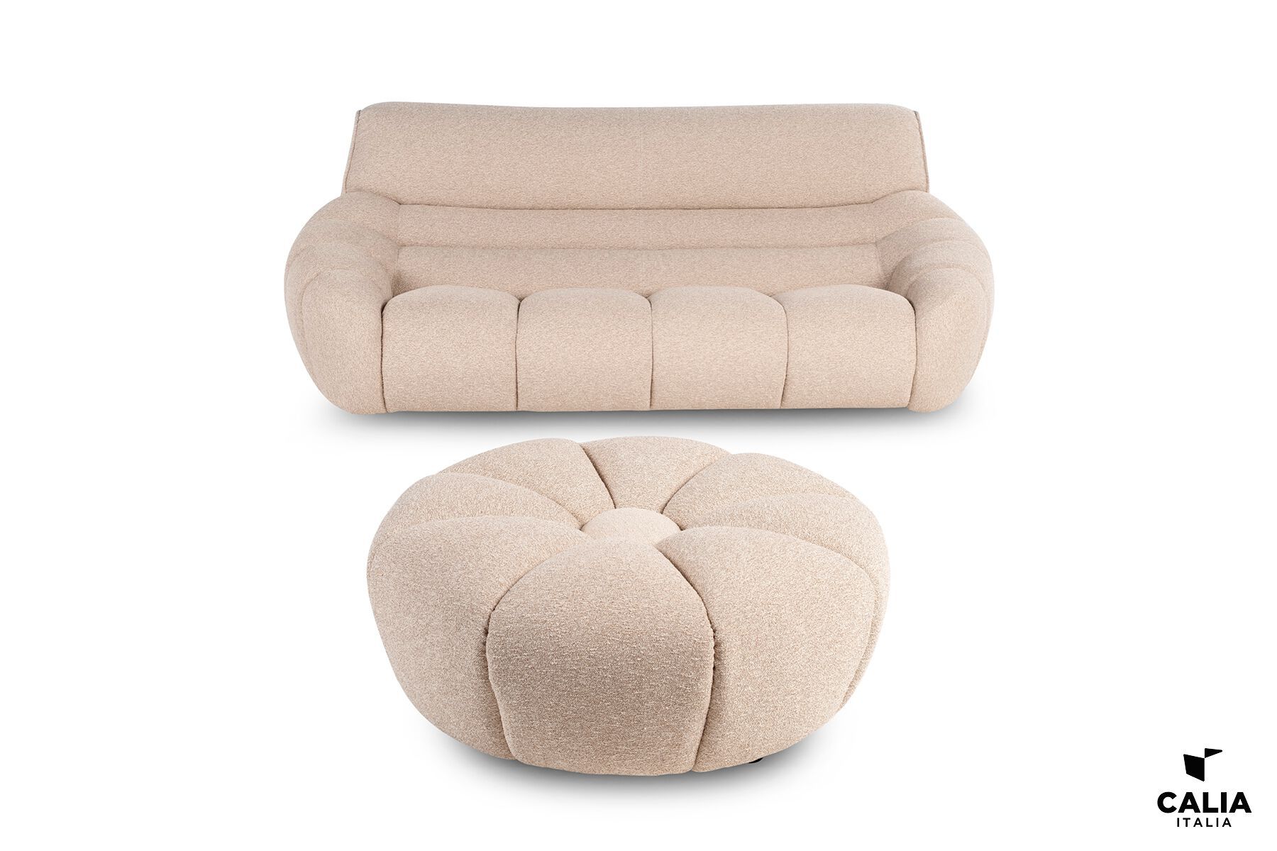 Круглый пуф из ткани Calia Italia Modular ARCH-00109375 - Вид №2