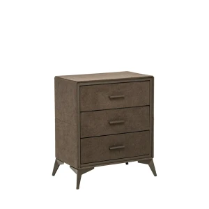 91789643 Комод Leset Кассио-3 3 ящика 60x35x72.5 см вельвет цвет коричневый STLM-1505908