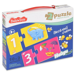 TD02513 BABY Пазлы макси парные "Веселый счет", (20 эл.) Baby Toys