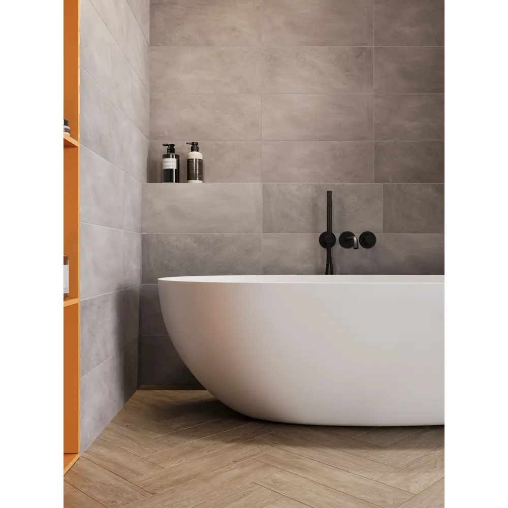 Настенная плитка Gracia Ceramica Mist 02 25x60 см 1.2 м² матовая цвет серый 89413344 STLM-2042682 - Вид №4