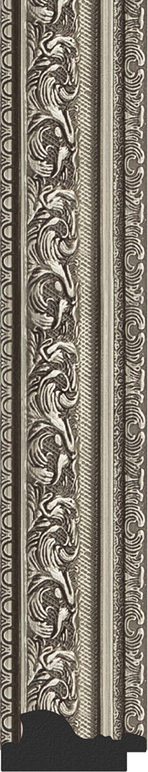 BY 3008 Зеркало в багетной раме - виньетка состаренное серебро 56 mm EVOFORM Definite - Вид №3