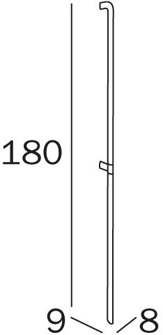 INDA® Неподвижная вертикальная поручень для ванной Confort sun-id-1487415 - Вид №3
