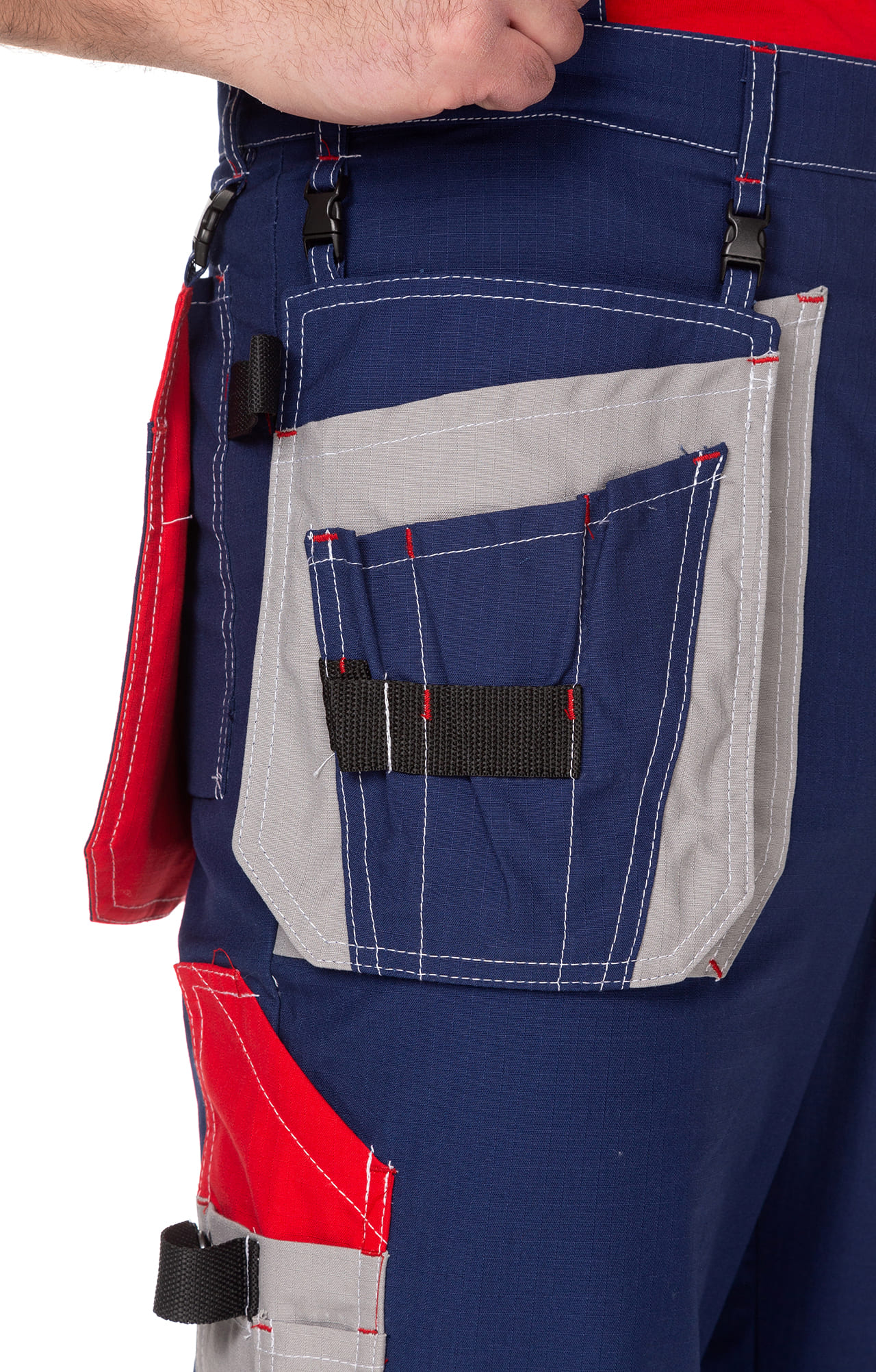 68828 Костюм "Прогресс" темно-синий светло-серый с красным  Летняя спецодежда  размер 56-58/170-176  - Вид №15