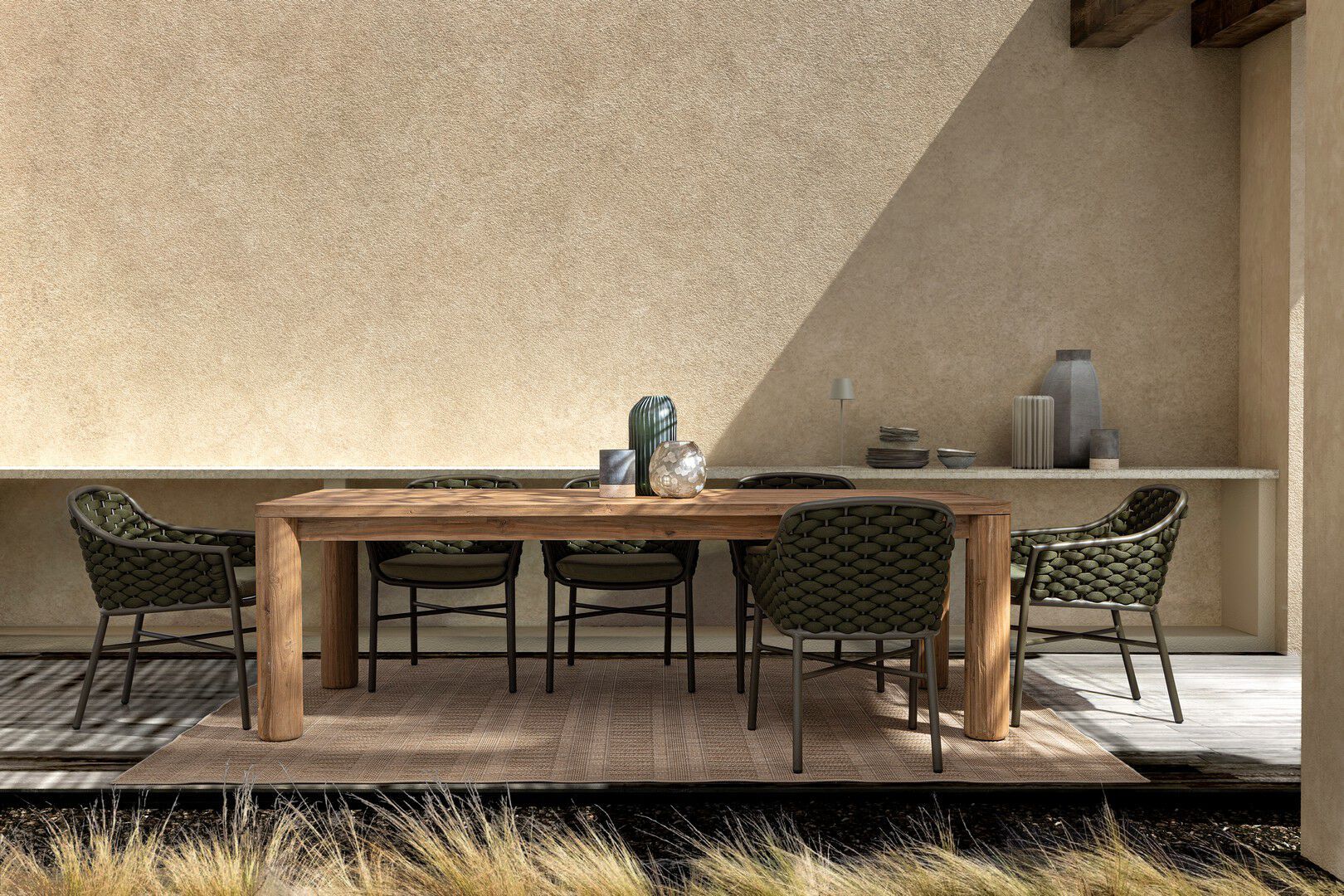 Прямоугольный садовый стол из тикового дерева BIZZOTTO MAVERICK ARCH-00134116 - Вид №13