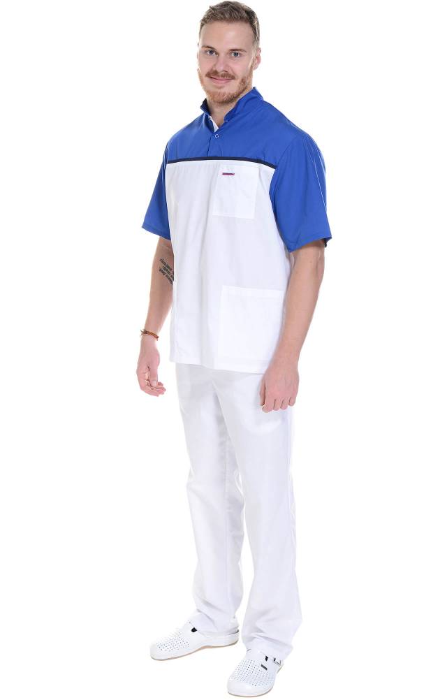 61943 Костюм "Лидер" белый василек  Медицинская одежда  размер 44-46/170-176 Спецодежда  - Вид №13