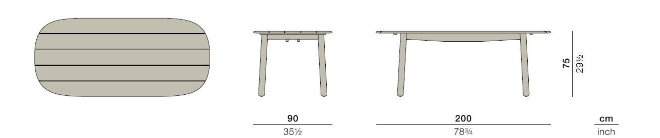 Садовый стол из тикового дерева DEDON MBRACE ARCH-00018970 - Вид №3