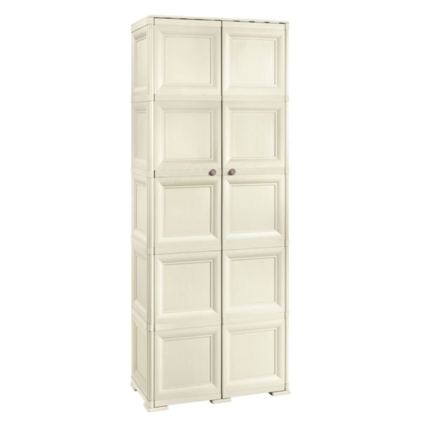 Шкаф платяной двустворчатый пластиковый белый 203 см Omnimodus TONTARELLI ДЛЯ ЖИЗНИ 012107 Белый  - Вид №1