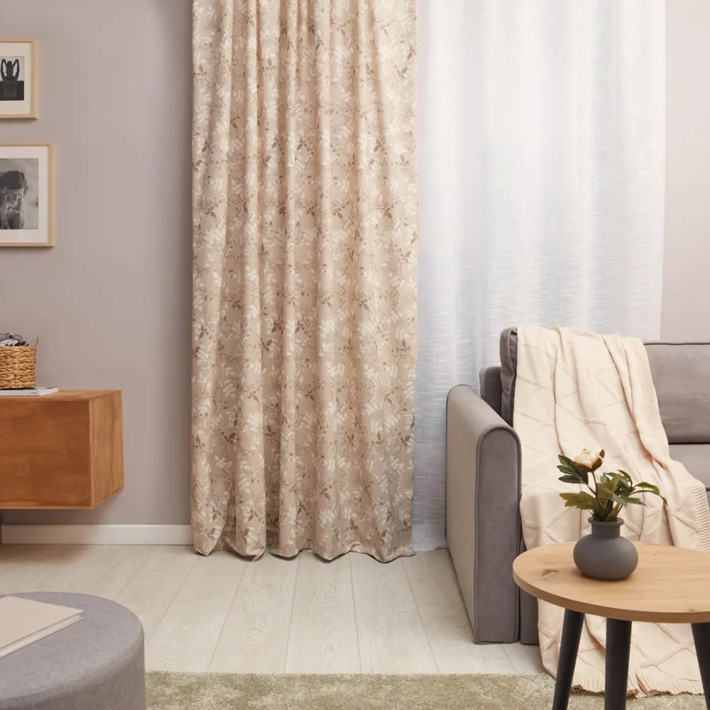 Штора Изольда 200x270 см цвет бежевый Altali STLM-2040959